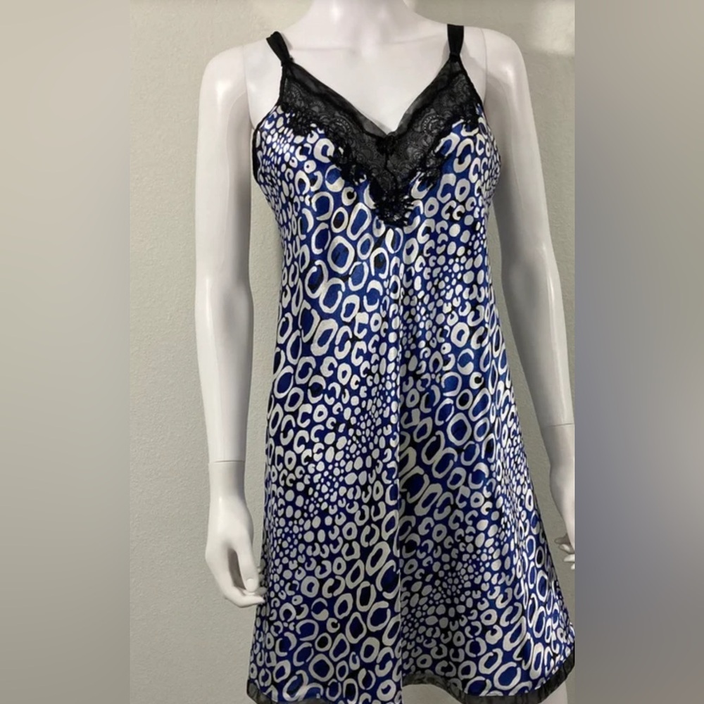 Vintage Y2K Oscar dela Renta Animal Print Chemise Vintage Lingerie Slip Nightie!